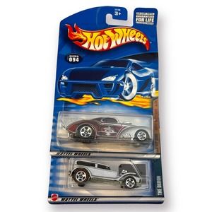 2002 Hot Wheels #103 Redline Series The Demon Silver+41 jeep Willys coupe